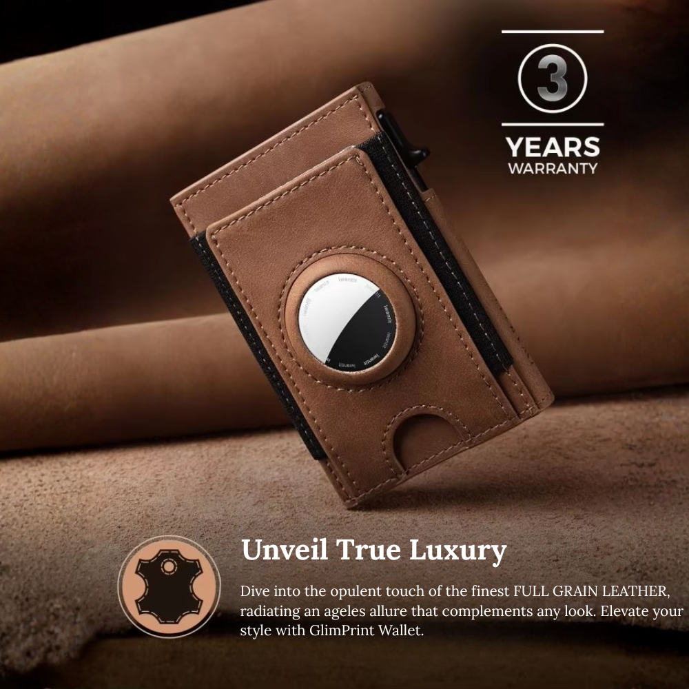 NOVLIM - Genuine Leather & AirTag Slot Wallet
