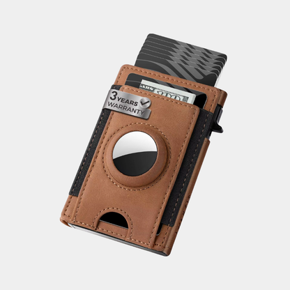 NOVLIM - Genuine Leather & AirTag Slot Wallet