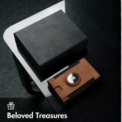 NOVLIM - Genuine Leather & AirTag Slot Wallet